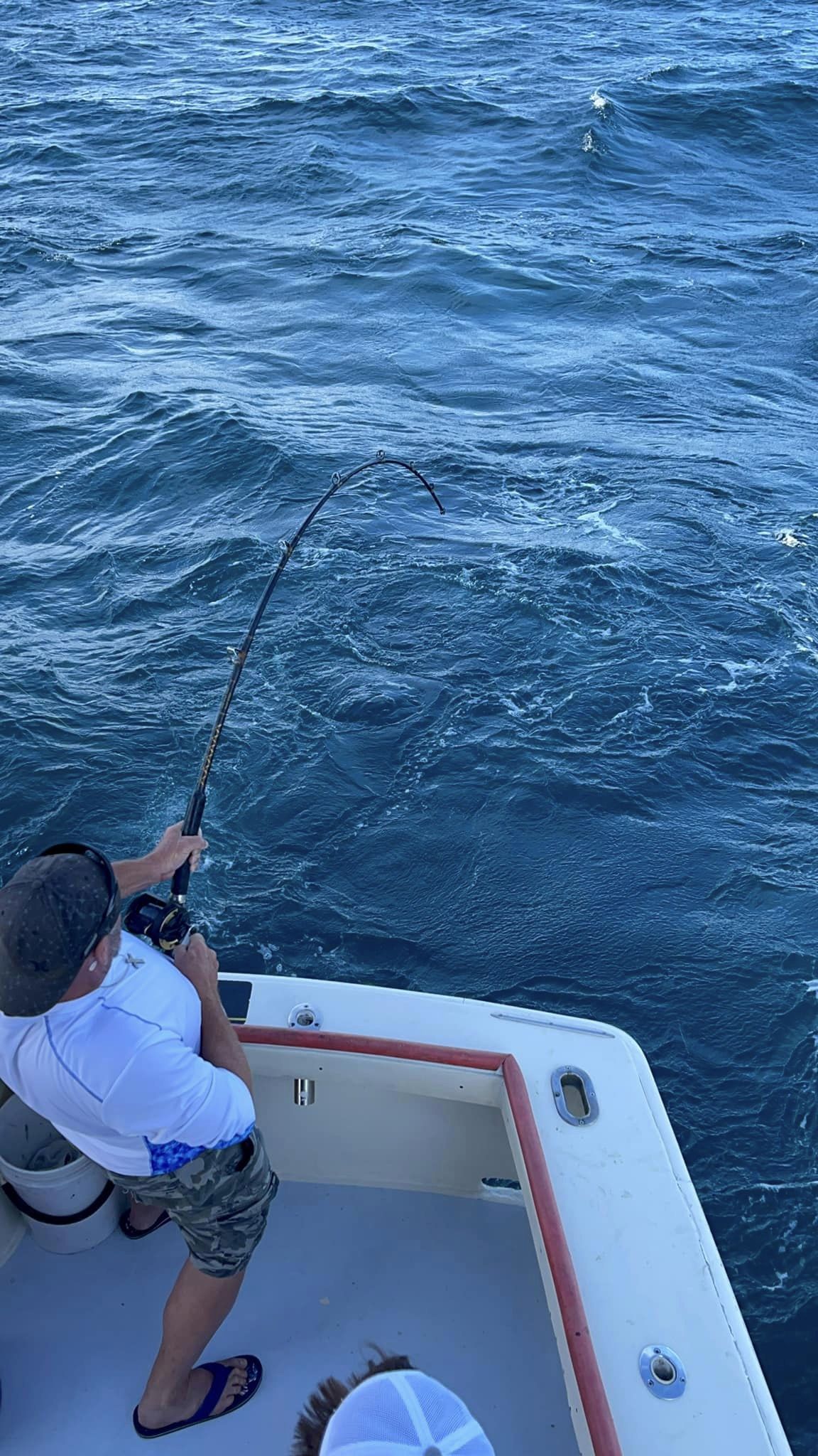 Panama City fishing charter running offshore in the Gulf of Mexico